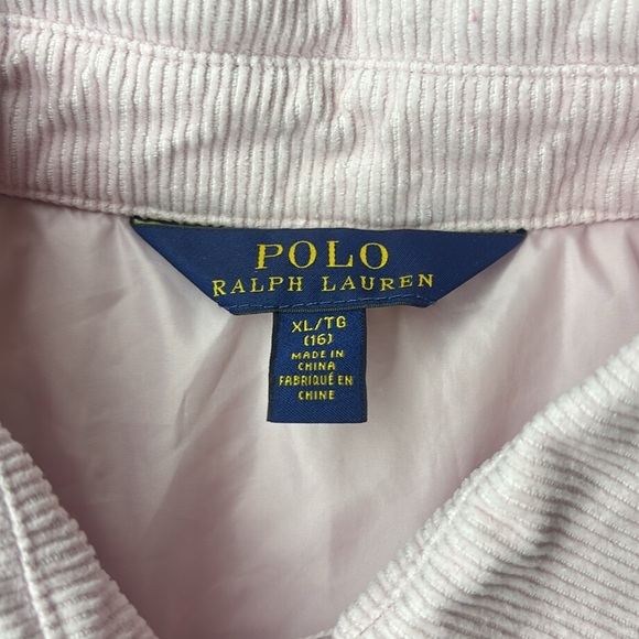 Girls Polo Ralph Lauren Light Pink Quilted Puffer Jacket, XL, 16, EUC - Picture 6 of 7
